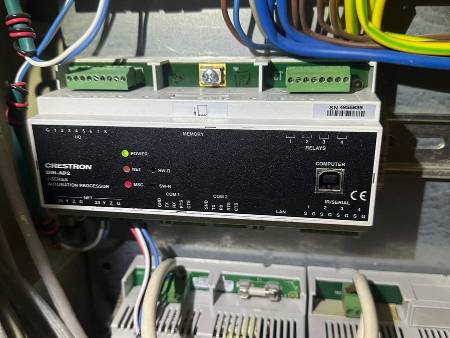 Crestron lighting and control equipment installation